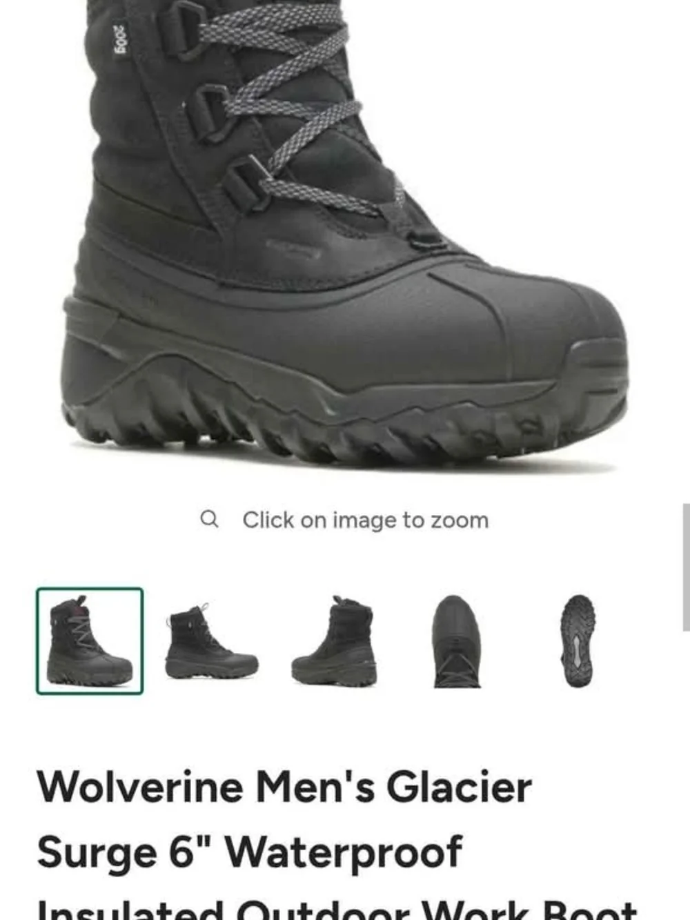 Wolverine Glacier Surge Men's Winter Boots, EXTRA WIDE!!